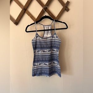 Blue paisley racerback camisole